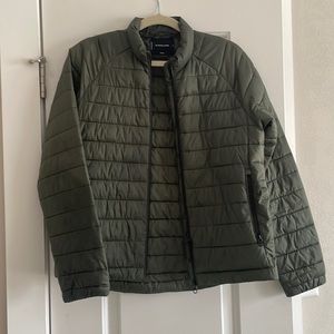 Green Everlane Puffer Jacket